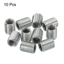 M8 to M6 Thread Adapter Sleeve Nut, 10mm Height, 10pcs, Carbon Steel, Galvanized