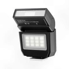 Blitzgerät Speedlite, kompatibel mit DSLR-Kameras, um 90 faltbar, USB-C-Ladeanschluss, 500 Blitze