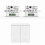 Wireless Light Switch 2-Gang Panel 2PCS Receiver RF 433Mhz Remote Control for Lamp 1