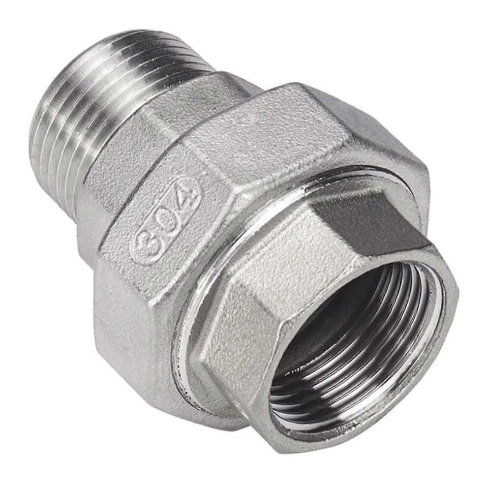 3/4" Bspt 304 Stainless Steel Socket Union Coupler Female Male Connector 6901168443989