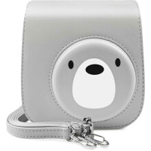 Skórzany futerał na aparat kompatybilny z Fujifilm Instax Mini 11, odpinany panel przedni, pokrowiec ochronny