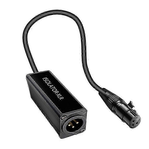 XLR Audio Ground Loop Isolator Eliminates Noise Compatible with Car Home Audio Systems