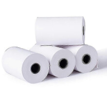 Thermopapierrollen für Kassensysteme, 80 mm x 50 mm, 12 Rollen, BPA-frei, recycelbar, mit rotem Warnstreifen