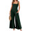 Ärmelloser Damenoverall, eleganter Strickoverall-Dunkelgrün M 1