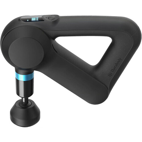 Handheld Deep Tissue Massage Gun, 5th Generation Bluetooth Enabled Percussion Massager, 5 Attachments, Triangle Handle, OLED Screen 1