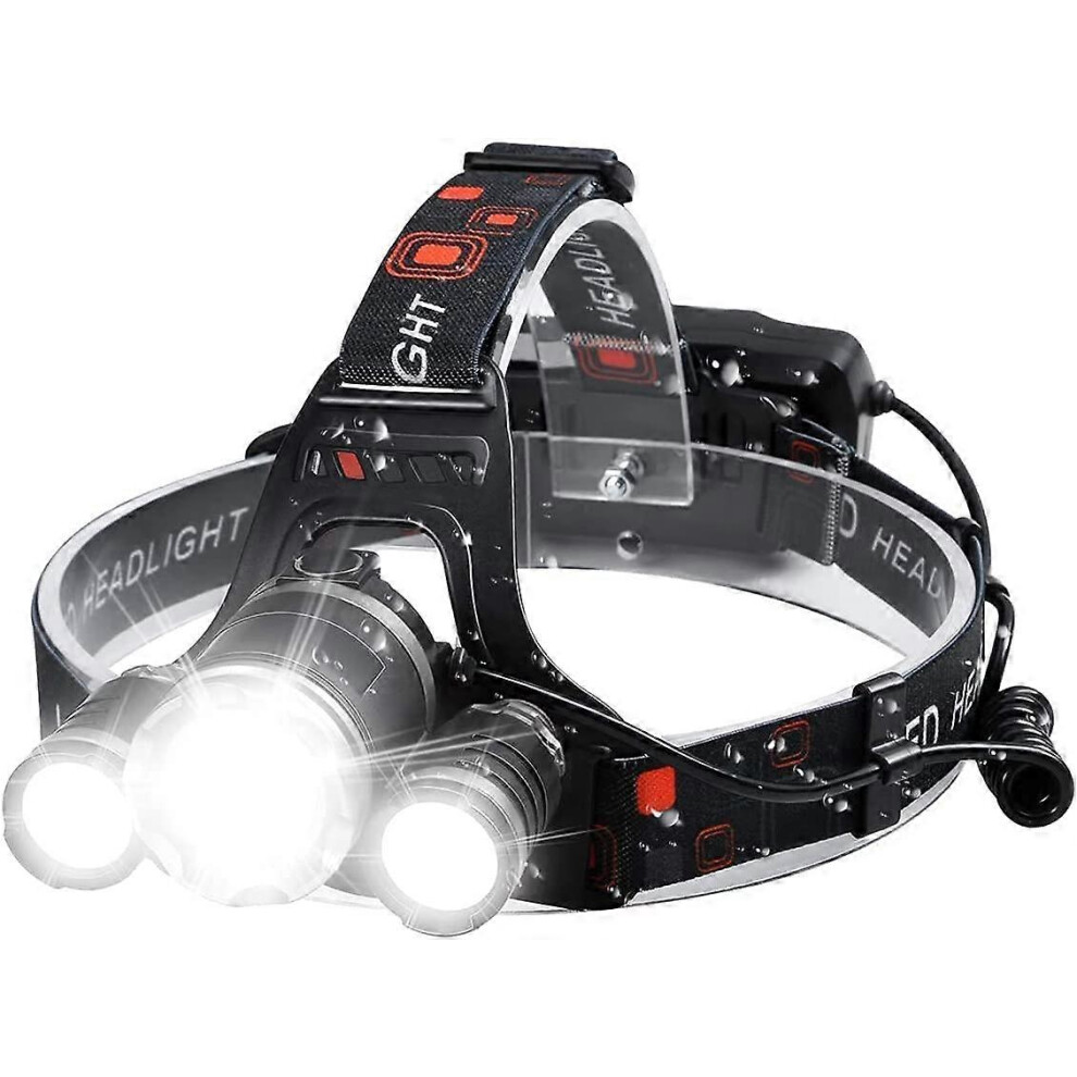 Rechargeable Usb Headlamp 6000 Lumens Adjustable Beam Ipx4 Waterproof Head Light 6944168477196