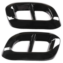Copertura per silenziatore di scarico compatibile con Mercedes Benz GLE GLC GLS W167 X253 2019-2020, acciaio inossidabile, autoadesiva, nera