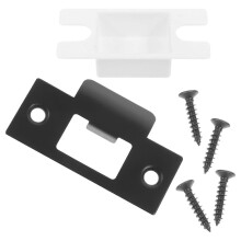 Door Striker Plate with Metal Dead Bolt Strike Plate Installation Kit, Compatible with Room and Wooden Door Locks