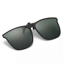 (Dark green film) Interferek New Polarized Clip-On Flip up Sunglasses, Interferek Clip on Sunglass