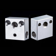Verwarmingsblok voor 3D-printer, aluminiumlegering, compatibel met Creality Ender 3 Pro, Ender 5, CR-10 S4 S5, MK8 MK9 volledig metalen hotend