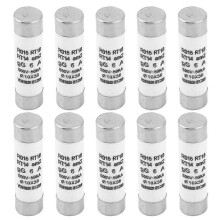 10x38mm Cylinder Fuse with Indicator, 6A 380-500VAC, 100kA Breaking Capacity, Open Type, 10 Pcs