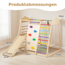 8-in-1 Montessori-Kletterset mit Rutsche und Schaukel