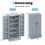 Mueble de cocina con 2 puertas y estantes ajustables, gris 1