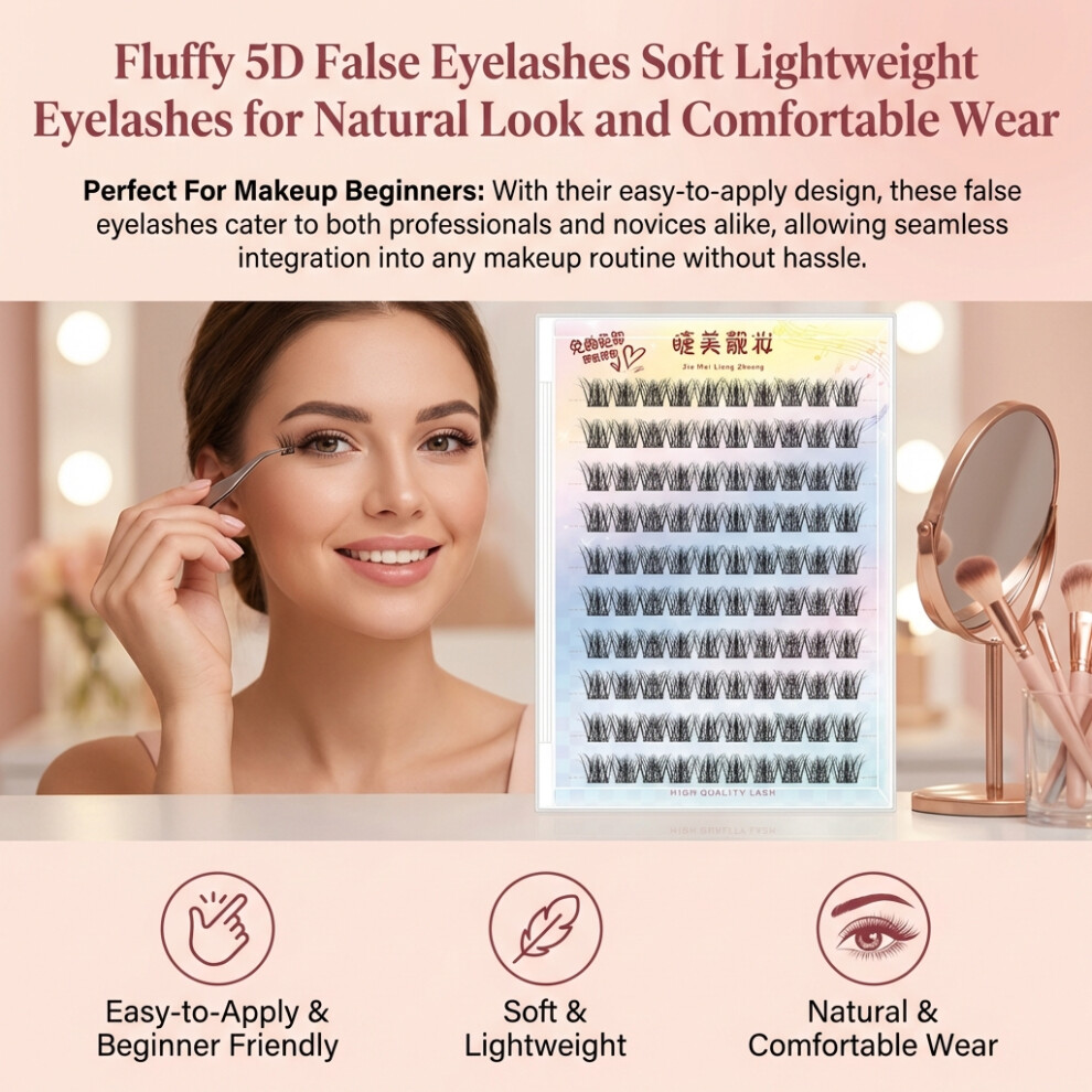 Dachuang Beauty 5D Fluffy False Eyelashes - Natural & Comfortable