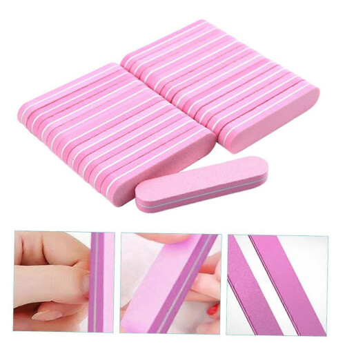 20pcs Double Sided Nail Buffer Block, Durable Board Core Sponge Layer for Natural Acrylic Gel Fingernails Toenails 2