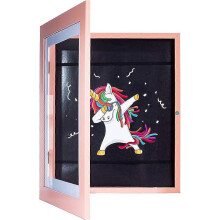 (2*Pink) 1/2pcs Kids Art Frames Front-Open Easy Change Art Frame Drawings Artwork Picture Frames for Wall Tabletop Display