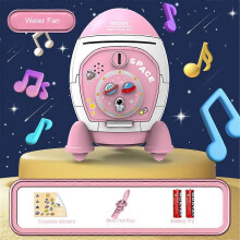(with batteries, Pink) Space Rocket Savings Tank Astronaut Minimalist Piggy Bank Children's Creative Collectible Piggy Bank Ornaments Home Decor