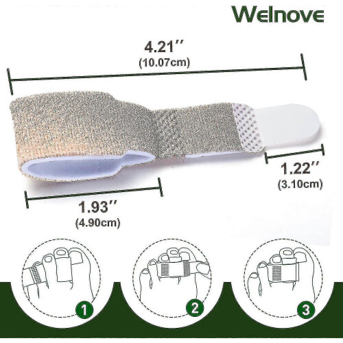 Hammer Toe Straighteners, 6-Pack for Toe Alignment and Protection with Soft Fabric Wrap 1