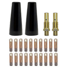 Kit de buses de soudage MIG compatible avec Lincoln Magnum 100L, Weld-Pak 100HD, 125HD et 140HD, buse et diffuseur en laiton pour soudage sans gaz