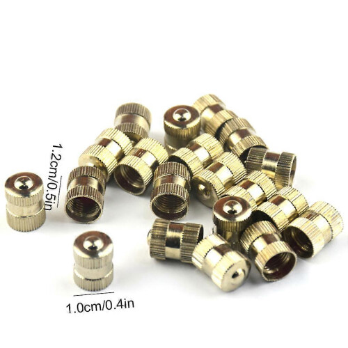 20 Pieces Copper Tire Valve Stem Caps, Threaded Fixation Universal Replacement Wheel Air Covers 2