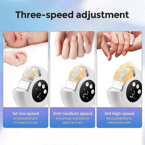 Electric Nail Clipper Trimmer 360 Rotating 3 Speed with Light Storage Box 2