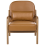 Beliani Armchair SELDE Leather Golden Brown 4