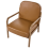 Beliani Armchair SELDE Leather Golden Brown 6