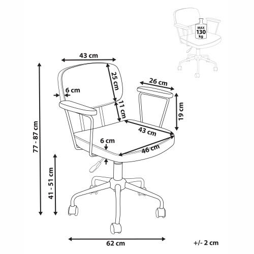 Beliani Desk Chair ALGERITA Fabric Green 2