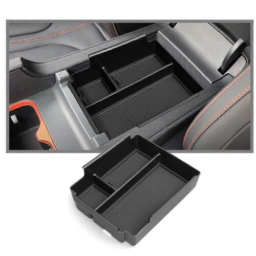 Armrest Console Storage Box compatible with BYD Shark 2024, Black ABS Material, Enhances Interior Organization 2
