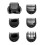 Replacement Shaver Head compatible with Braun Series 3 BT32, Includes 5 Guide Combs, Black ABS Material 2