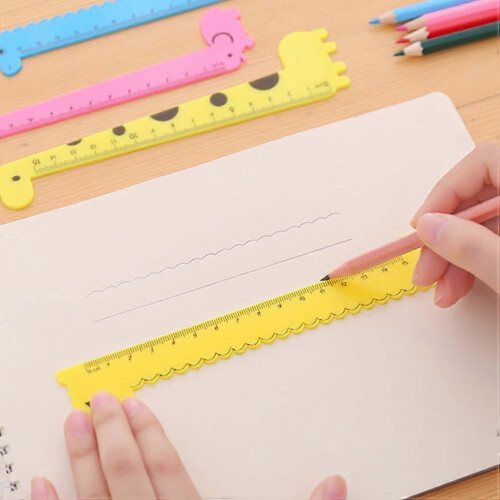 Cartoon Ruler 20cm Plastic Ruler for Students, Assorted Colors, 10 Pack 1