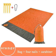 (140*200cm, Orange) Lightweight Sand Free Beach Mat Waterproof Foldable Mat for Camping Outdoor Activity