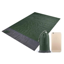 (140*200cm, Army Green) Lightweight Sand Free Beach Mat Waterproof Foldable Mat for Camping Outdoor Activity