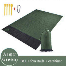 (210*200cm, Army Green) Lightweight Sand Free Beach Mat Waterproof Foldable Mat for Camping Outdoor Activity