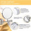 Wall Mounted Makeup Mirror Dual Sided 10X Magnification 360 Rotating Extendable Arm 3