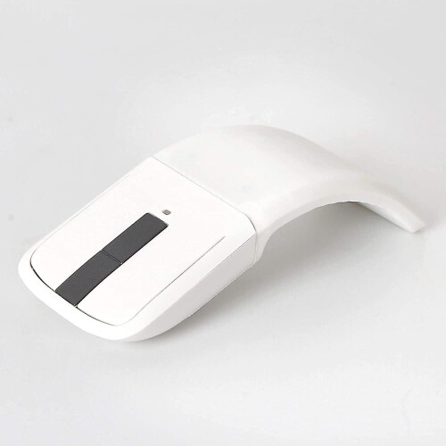 Foldable Bluetooth Mouse, Wireless Arc Optical Touch Scroll, Slim Portable Design, Black 2