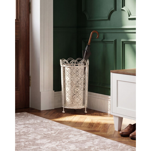 Beliani Umbrella Stand ORLIAC Metal Off-White 1