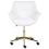 Beliani Desk Chair ARDELLE Boucle White 5