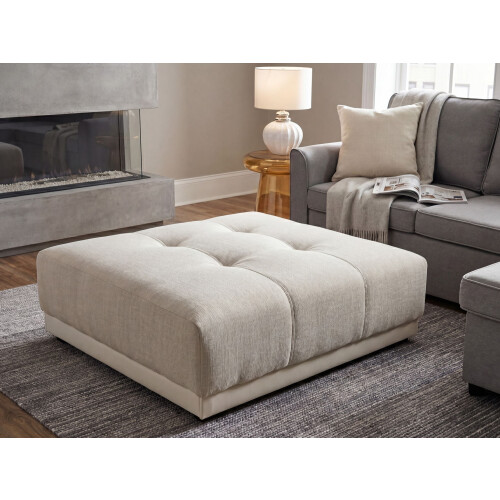 Beliani Ottoman TORPO Fabric Beige 1