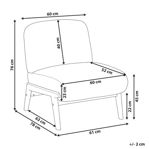 Beliani Armchair NIVA Boucle Off-White 2