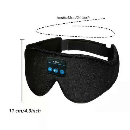 Bluetooth Sleep Mask with Headphones, 3D Side Sleeper Design, USB Rechargeable 2