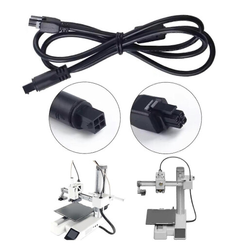 4Pin 3D Printer Extension Cable compatible with Elegoo Neptune 4 Pro, 100cm Length with Magnetic Ring Filter, ABS Material 1