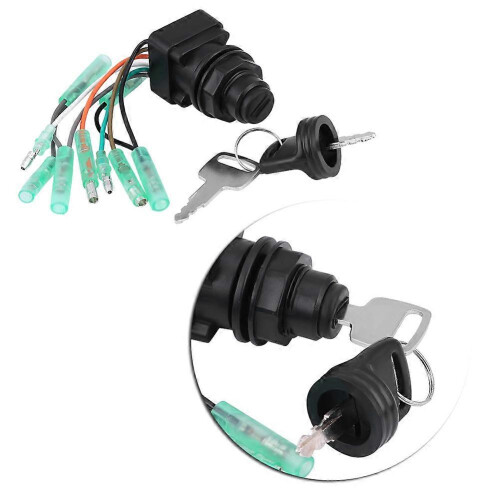 Ignition Key Switch Assembly compatible with Suzuki Outboard Control Box OE 37110-99E00 37110-92E01 1