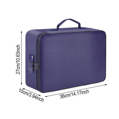 Fireproof Document Box with Lock, Heat Insulated Fireproof Waterproof Collapsible Portable Storage Box for Important Documents 2