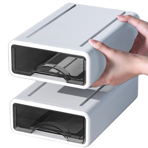 Plastic Box Desktop Organizer Drawer Makeup Storage Box Jewelry Container Stackable Large Office Storage Dustproof 1