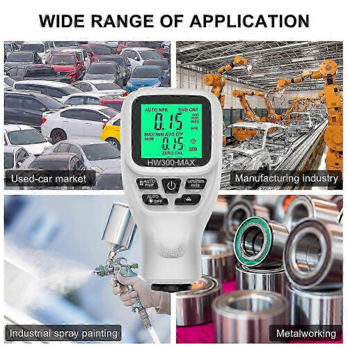 Coating Thickness Gauge 0-2000UM FE NFE Automatic Identify Metal Substrate Non-destructive Paint Thickness Tester 2