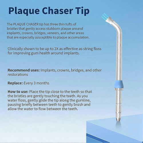 Waterpik Replacement Plaque Chaser Tips, 6-Pack, Compatible with Most Waterpik Models 2