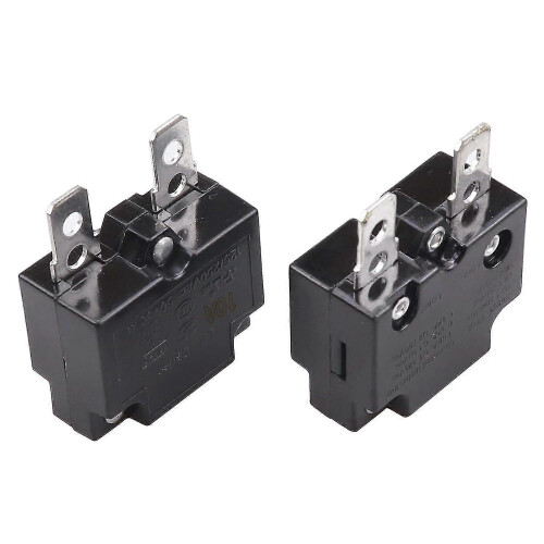 2Pcs 10A Thermal Overload Protector Automatic Reset Relay Fuse 125-250V AC 50V DC 2