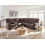 Beliani Manual Recliner Corner Sofa ROKKE Fabric Brown Left Hand 2