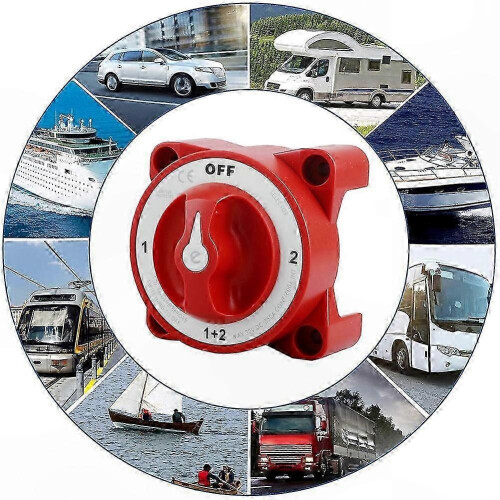 Marine Battery Selector Switch 32V 350A 4 Position DC Disconnect for Boats, Surface Rear Panel Mounting 2